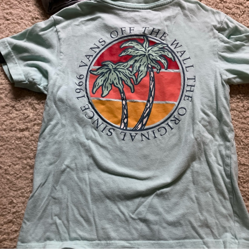 Vans Kids' Mint and Gray Short Sleeve Tees - Picture 3 of 15